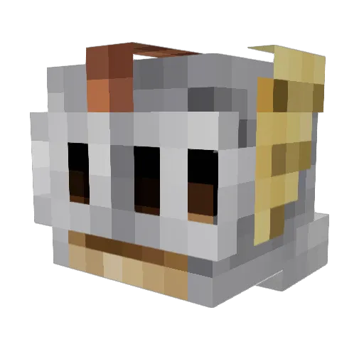 hijole Minecraft avatar head, 3D render