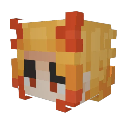 hijoomar Minecraft avatar head, 3D render