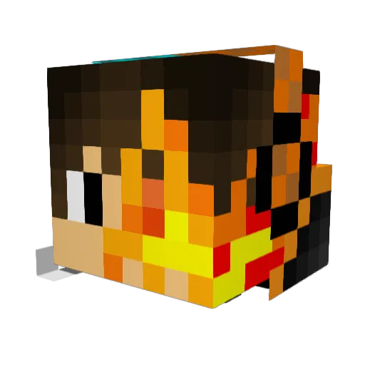 hika5293 Minecraft avatar head, 3D render