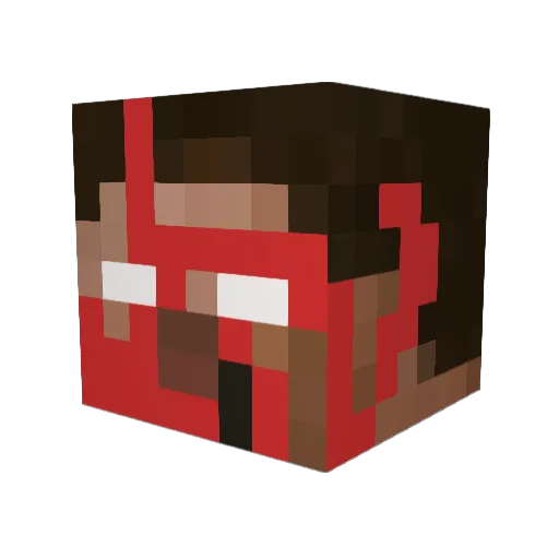 hika58 Minecraft avatar head, 3D render