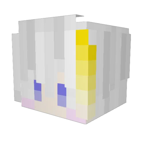 hika_quartetto Minecraft avatar head, 3D render