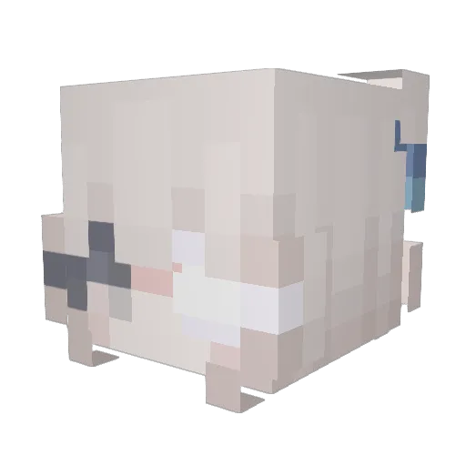 hikaaarii Minecraft avatar head, 3D render