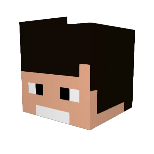 hikalux22 Minecraft avatar head, 3D render
