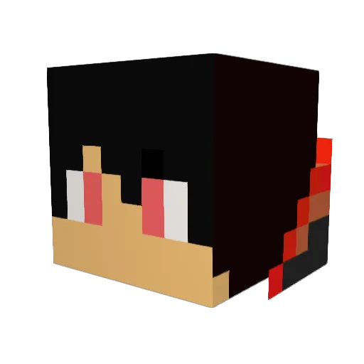 hikara16 Minecraft avatar head, 3D render