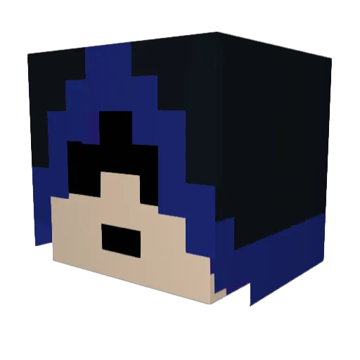 hikari05 Minecraft avatar head, 3D render