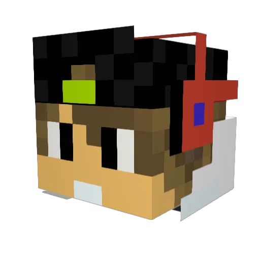 hikaru0705 Minecraft avatar head, 3D render