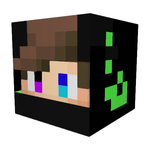 hikaru7777 Minecraft avatar head, 3D render