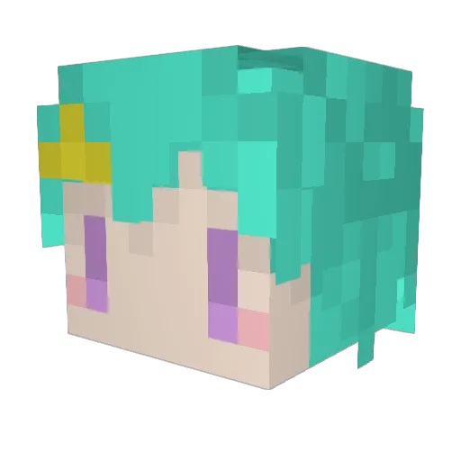 hikaru817 Minecraft avatar head, 3D render