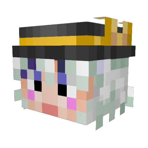 hikenny Minecraft avatar head, 3D render
