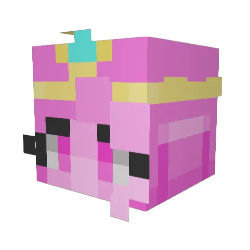 hikikomoriii Minecraft avatar head, 3D render