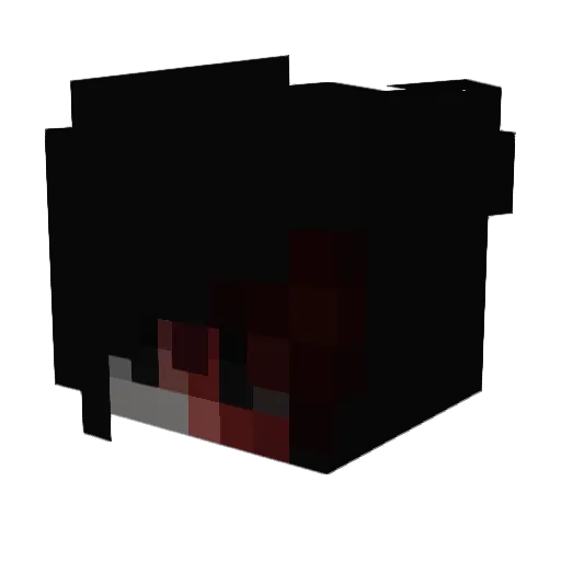 hikiqv Minecraft avatar head, 3D render