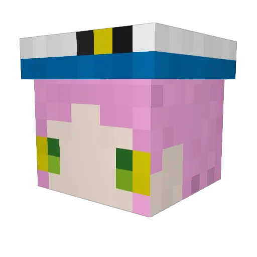 hikonetto Minecraft avatar head, 3D render