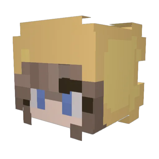 hiku5 Minecraft avatar head, 3D render
