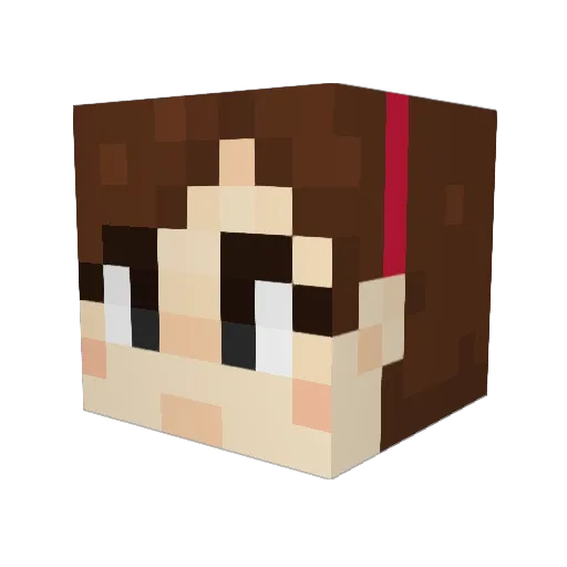 hilarybuff Minecraft avatar head, 3D render