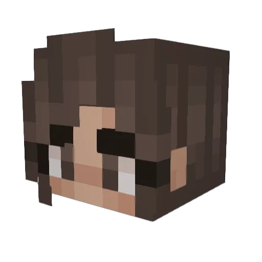 hilauren Minecraft avatar head, 3D render