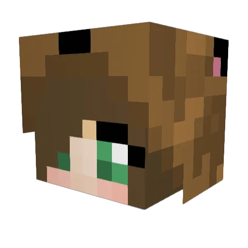 hildeviola Minecraft avatar head, 3D render