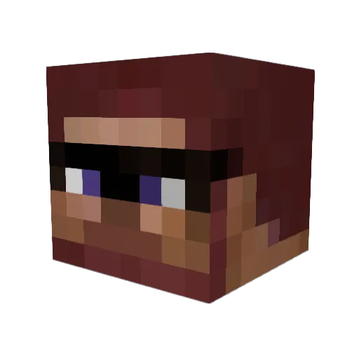 hillefied Minecraft avatar head, 3D render