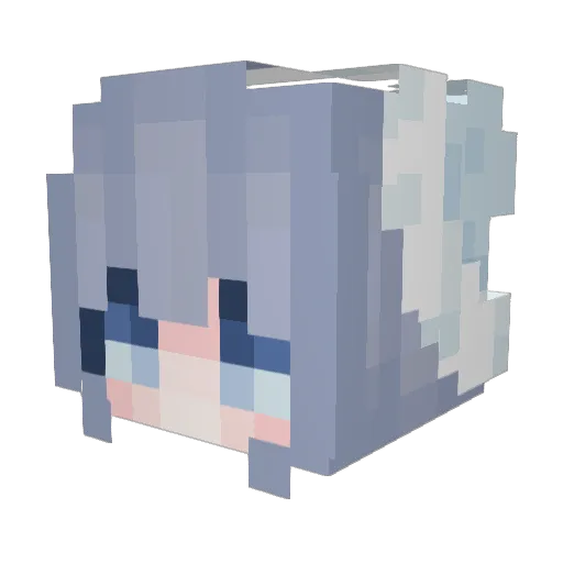 hiludayo Minecraft avatar head, 3D render