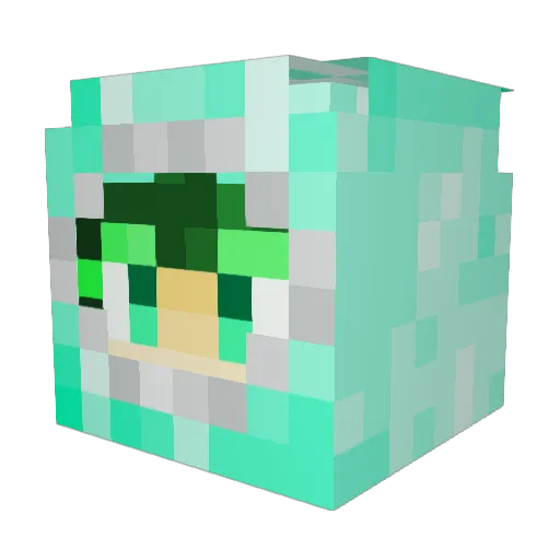 him35 Minecraft avatar head, 3D render