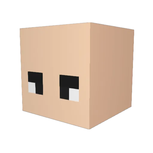 himahamu Minecraft avatar head, 3D render