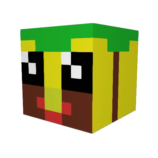 himanattu Minecraft avatar head, 3D render