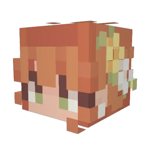 himane61 Minecraft avatar head, 3D render