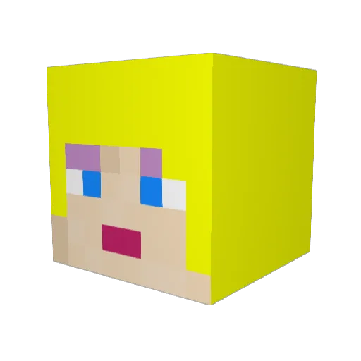 himani1405 Minecraft avatar head, 3D render