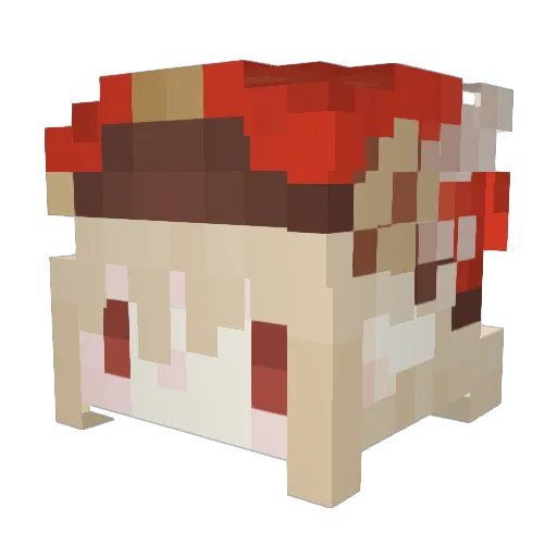 himapi Minecraft avatar head, 3D render