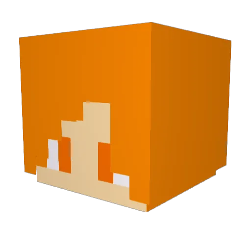 himawari2525 Minecraft avatar head, 3D render