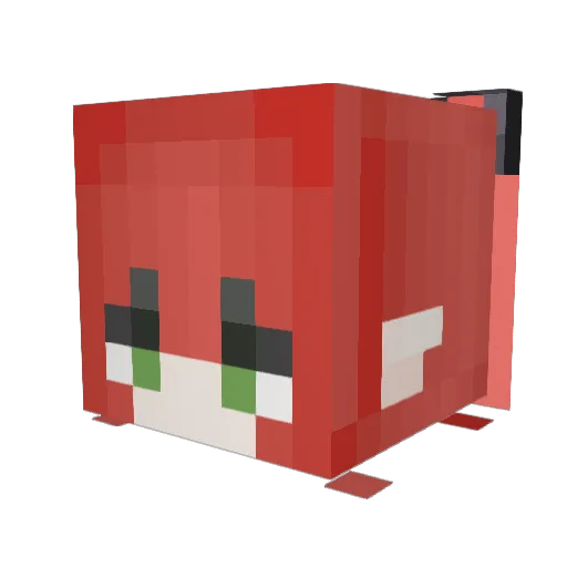 himawari88 Minecraft avatar head, 3D render