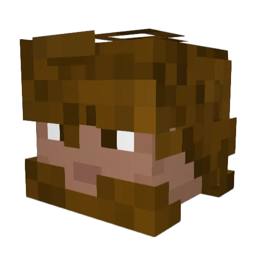 himbone Minecraft avatar head, 3D render