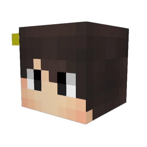 himecra Minecraft avatar head, 3D render