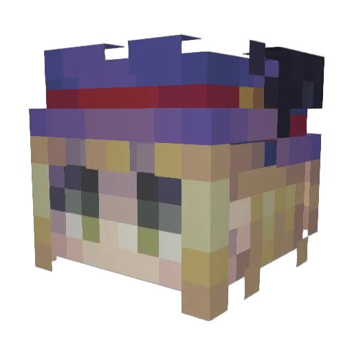 himeqtt Minecraft avatar head, 3D render