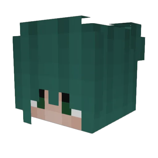 himeraqi Minecraft avatar head, 3D render