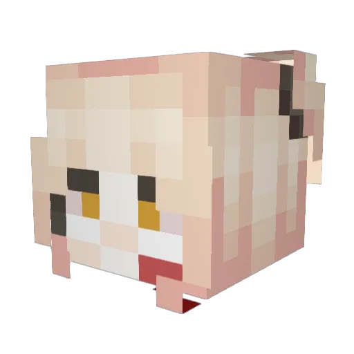 himik0toga Minecraft avatar head, 3D render