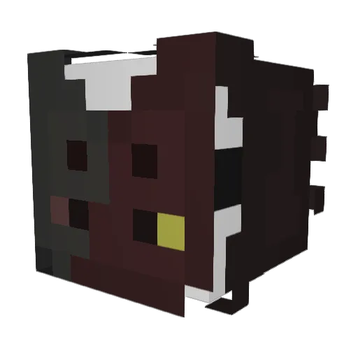himikora Minecraft avatar head, 3D render