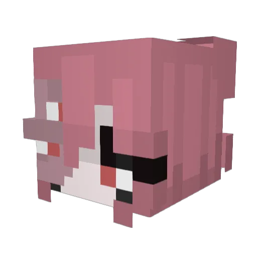 himikosheart Minecraft avatar head, 3D render