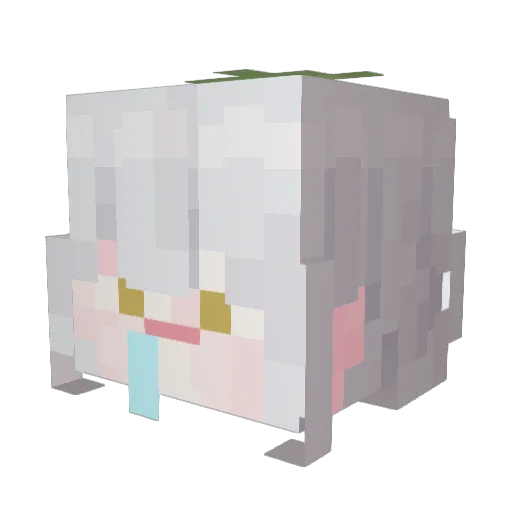himingsi Minecraft avatar head, 3D render
