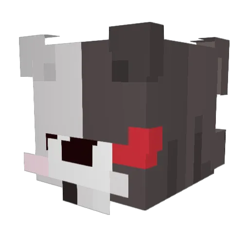 himingui Minecraft avatar head, 3D render