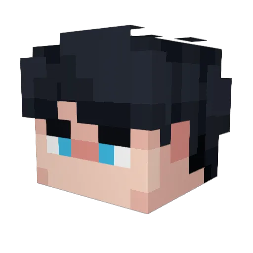himitsuoff Minecraft avatar head, 3D render