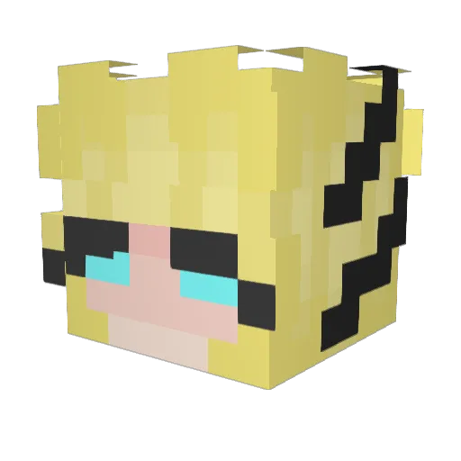 himmybreakfast Minecraft avatar head, 3D render
