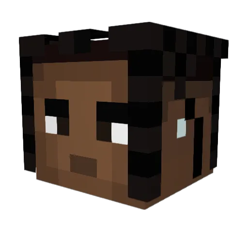 himonk Minecraft avatar head, 3D render