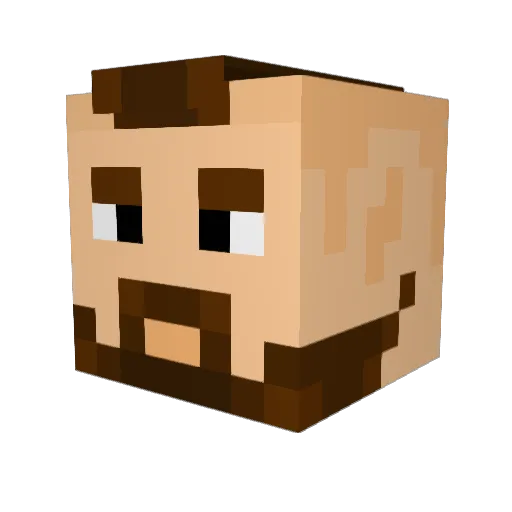 himoton Minecraft avatar head, 3D render