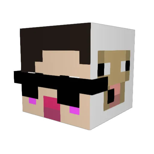 himuhimu_chan Minecraft avatar head, 3D render