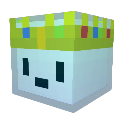 himuman Minecraft avatar head, 3D render