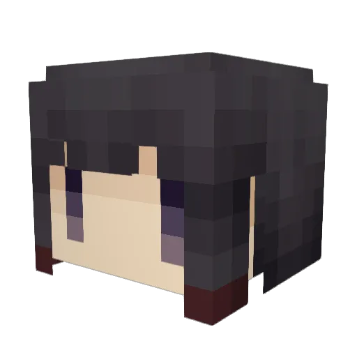 himuroro Minecraft avatar head, 3D render