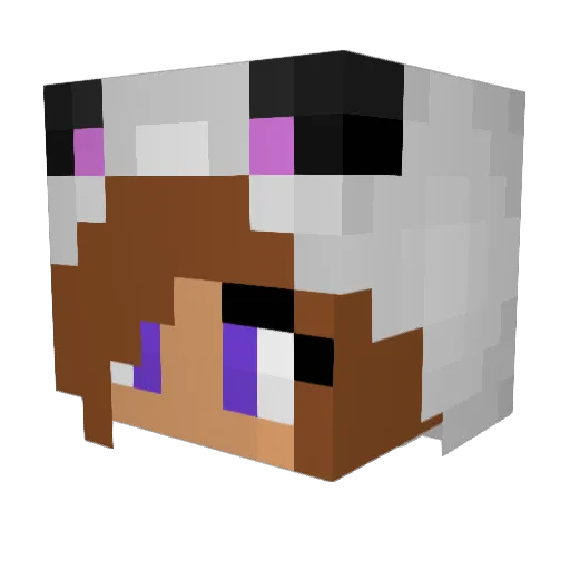 himynameslora Minecraft avatar head, 3D render