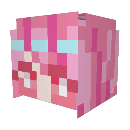 hina327 Minecraft avatar head, 3D render