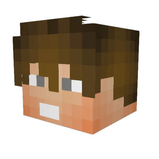 hinanos_4 Minecraft avatar head, 3D render