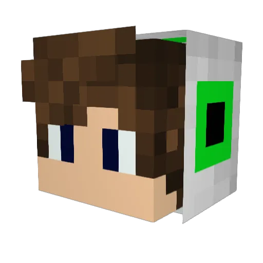 hinapupil Minecraft avatar head, 3D render